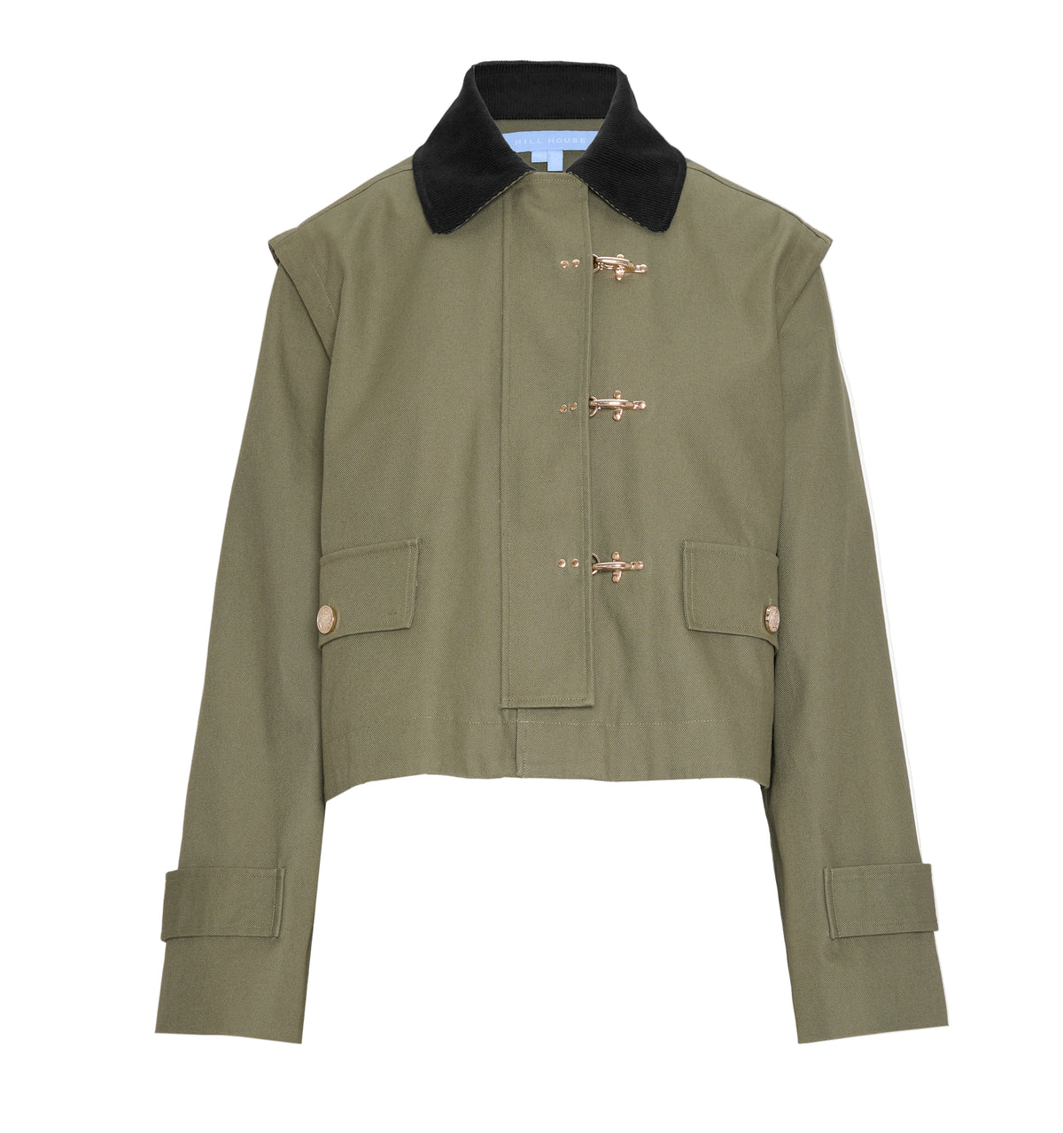 The Clarisse Jacket in Olive Canvas