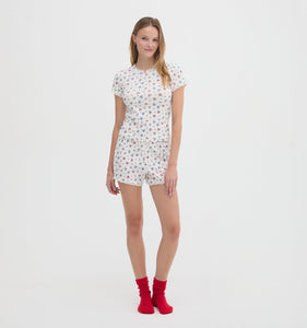 The Coco Pointelle PJ Set in Winter Posy