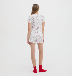 The Coco Pointelle PJ Set in Winter Posy