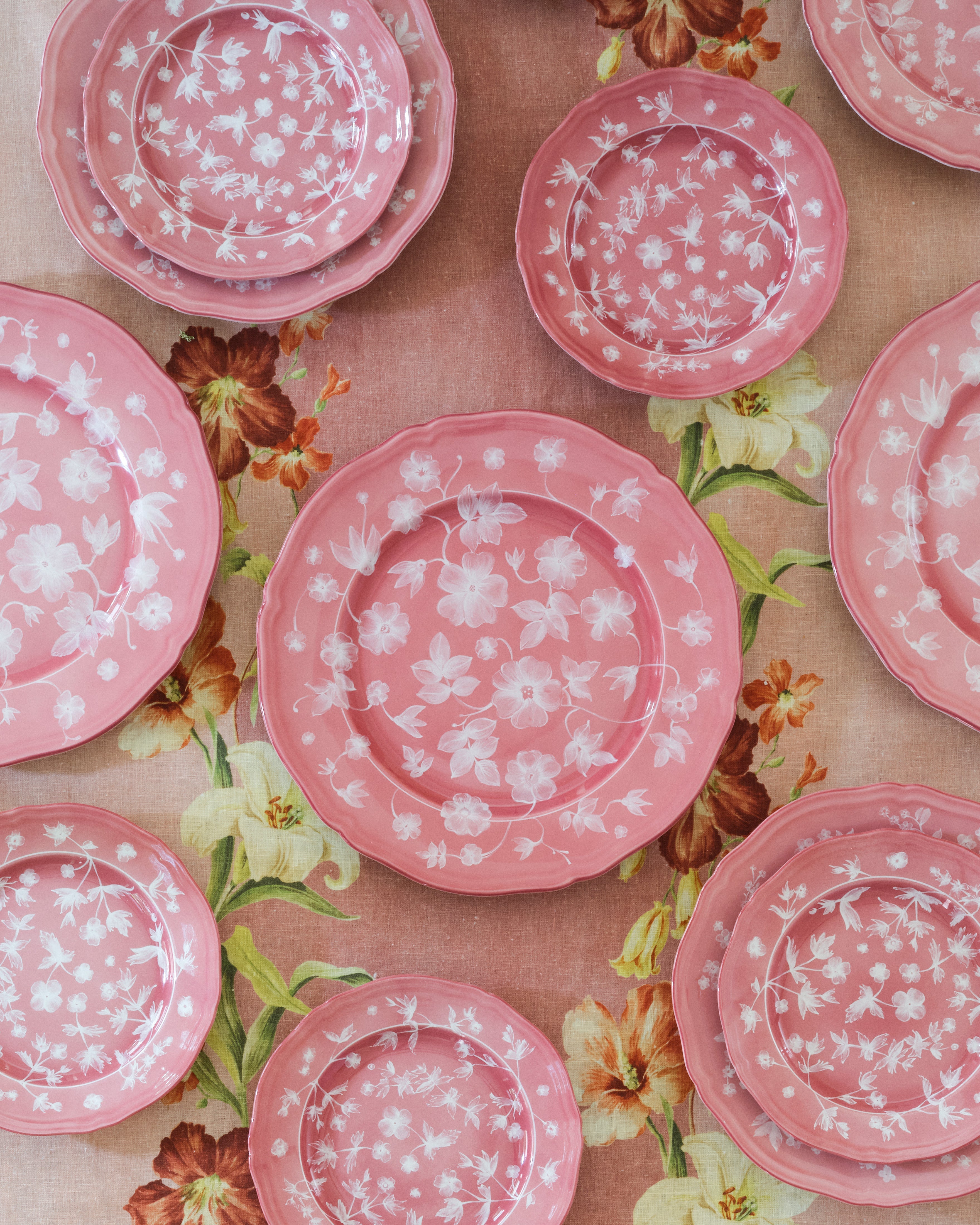Ginori x Cabana Floral Dinner Plate in Pink | Over The Moon