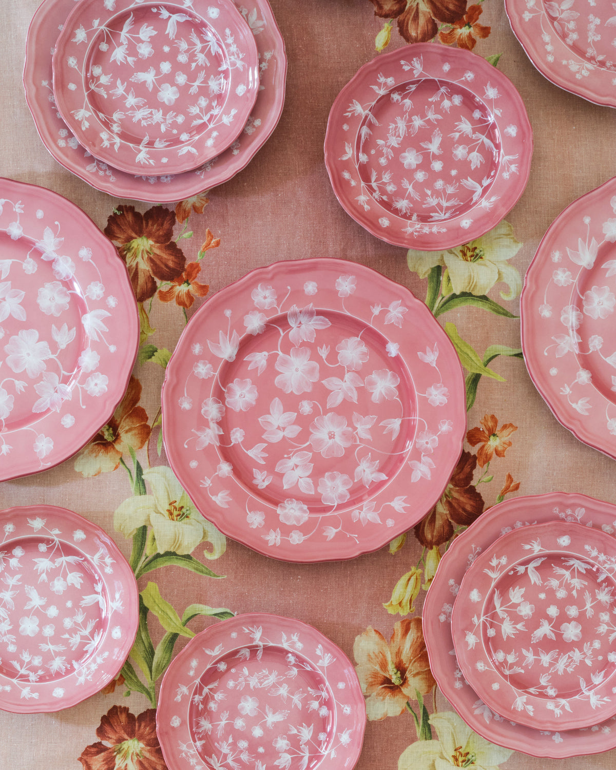 Ginori x Cabana Floral Dinner Plate in Pink