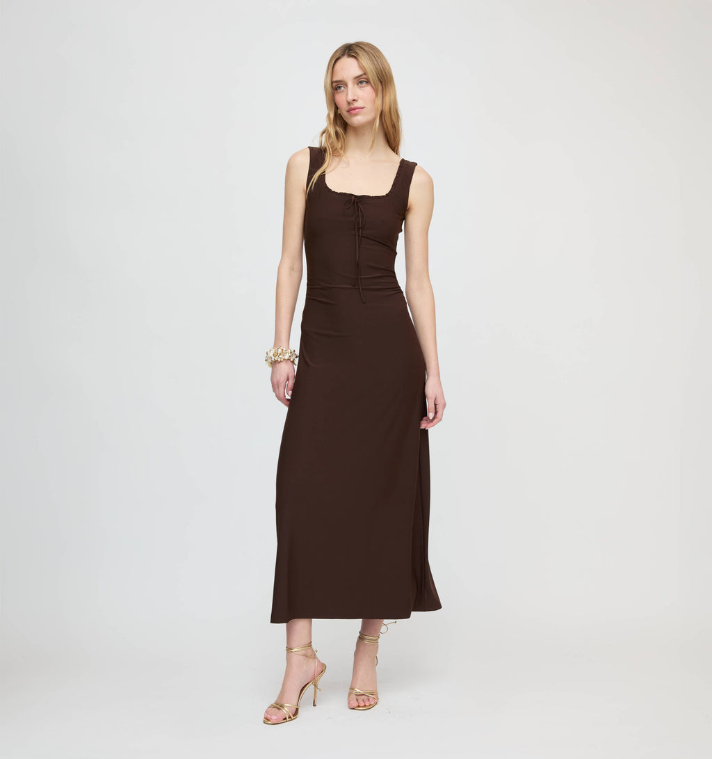 The Coraline Dress in Chocolate