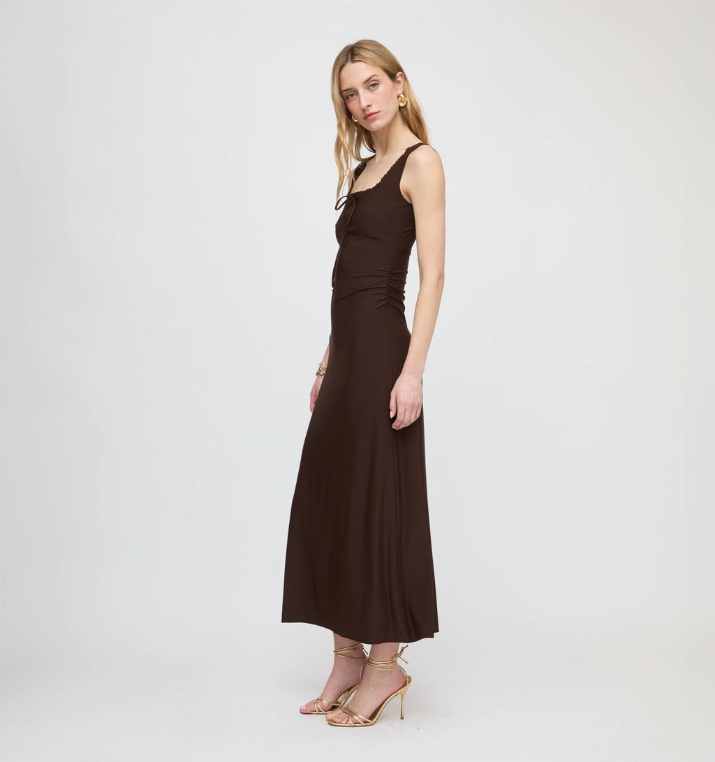 The Coraline Dress in Chocolate