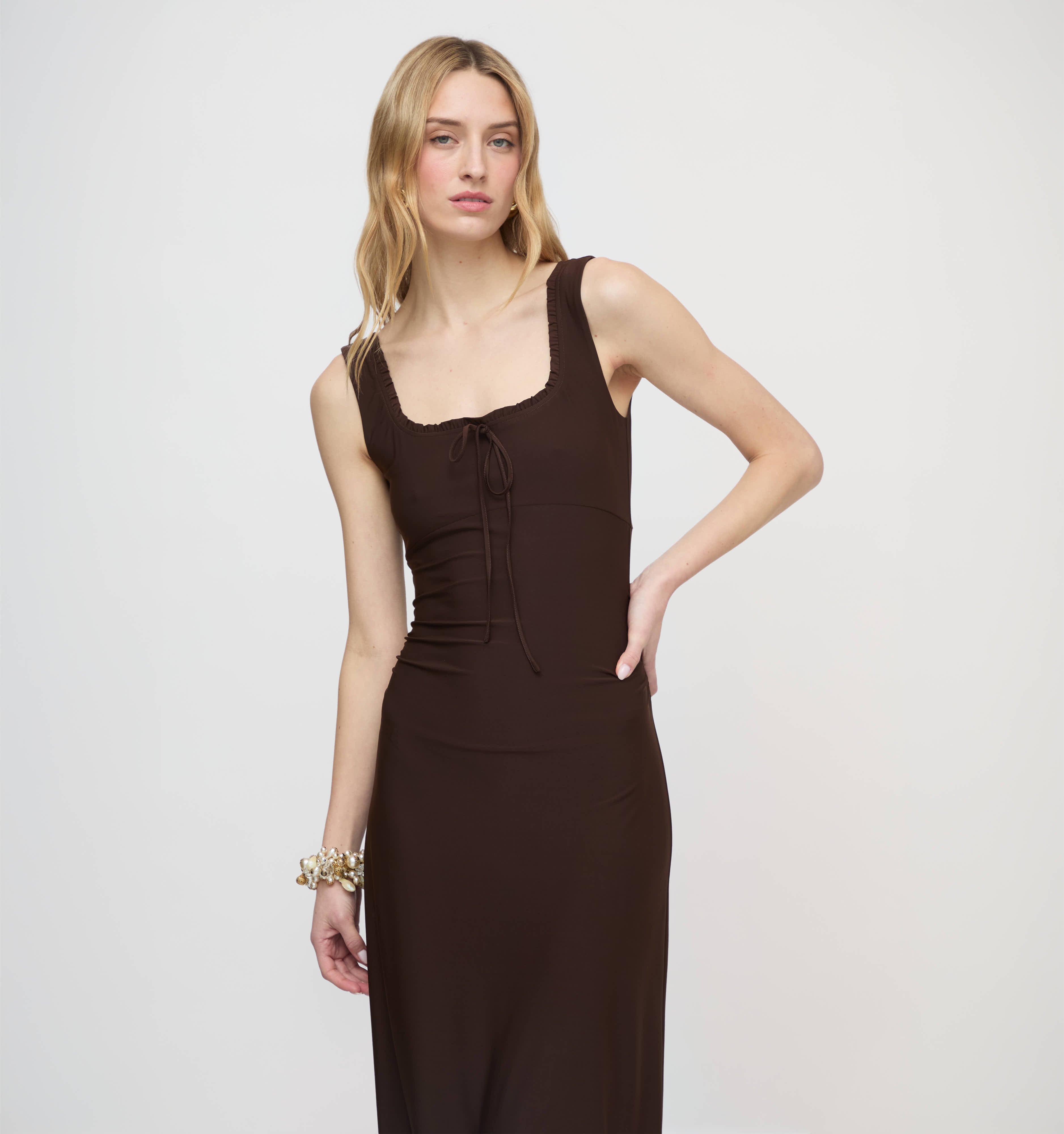 The Coraline Dress in Chocolate