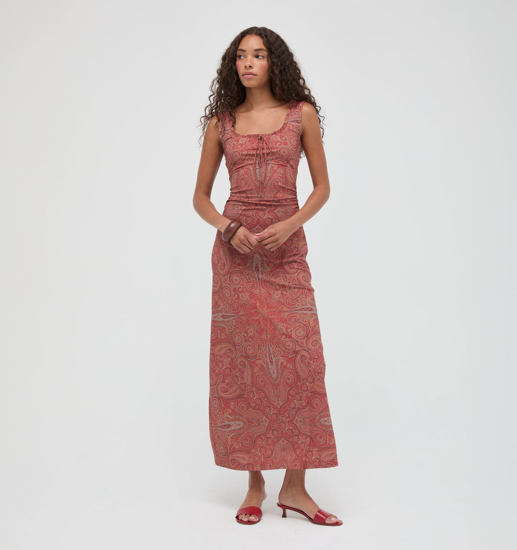 The Coraline Dress in Cypress Paisley