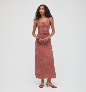 The Coraline Dress in Cypress Paisley