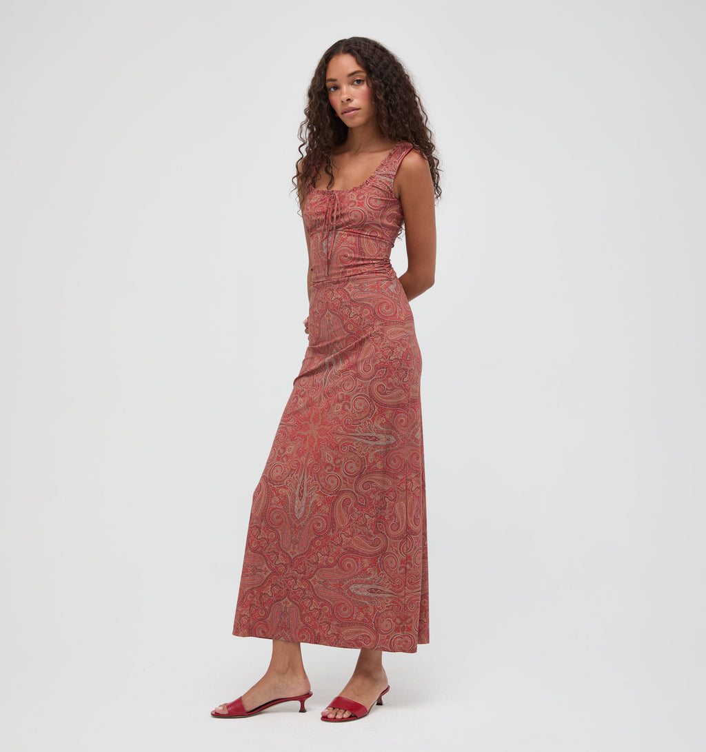 The Coraline Dress in Cypress Paisley