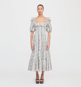 The Corinne Nap Dress in Mocha Provence Floral