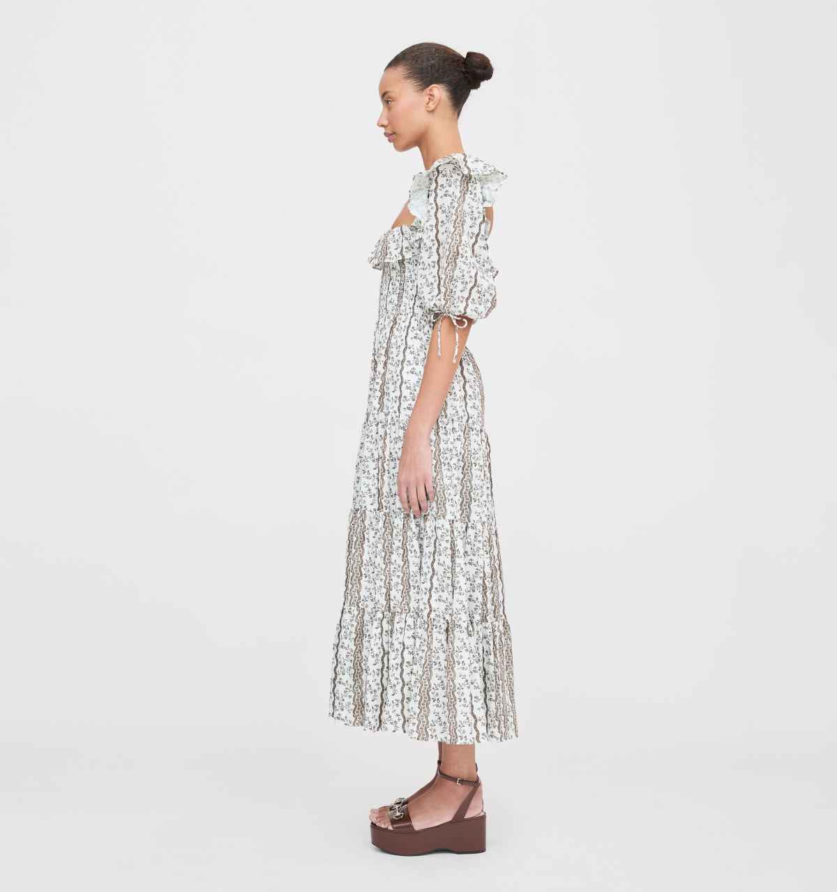 The Corinne Nap Dress in Mocha Provence Floral