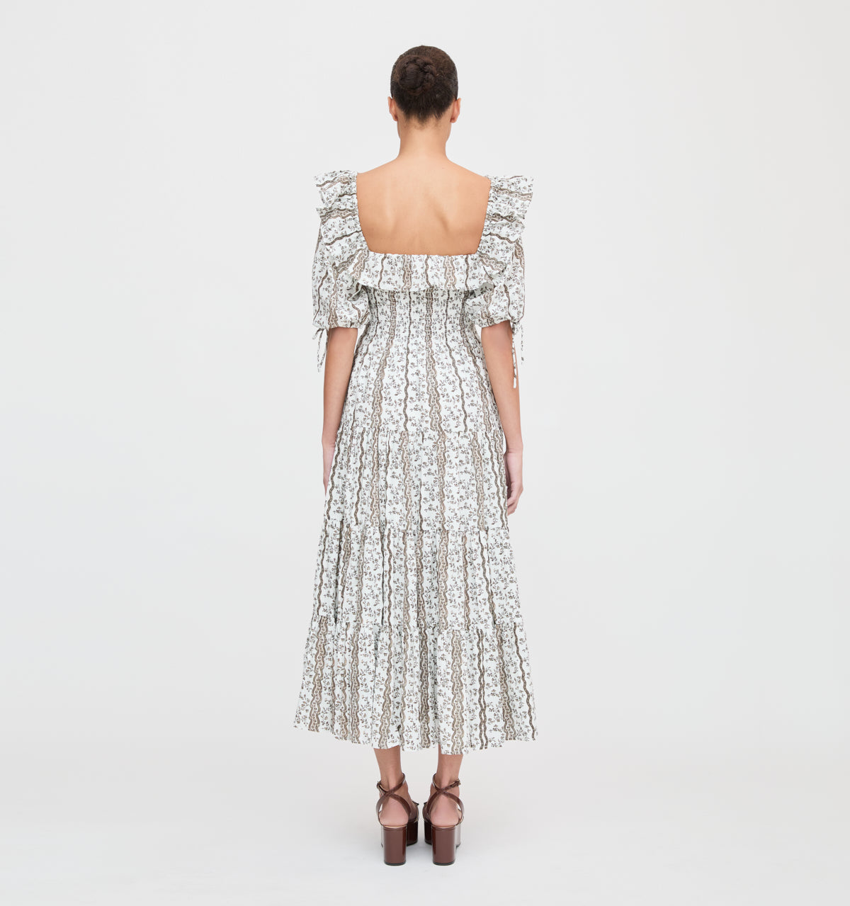 The Corinne Nap Dress in Mocha Provence Floral