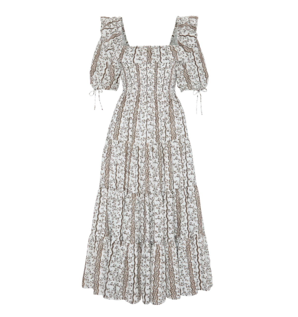The Corinne Nap Dress in Mocha Provence Floral