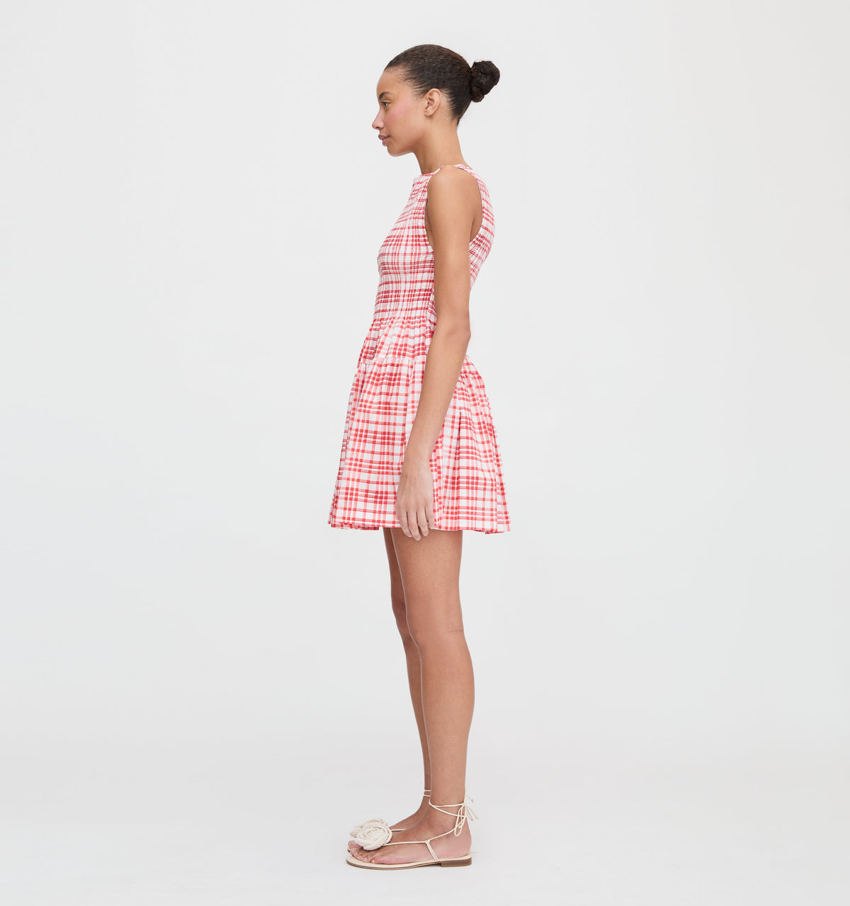 The Cosima Mini Nap Dress in Cherry Watercolor Gingham