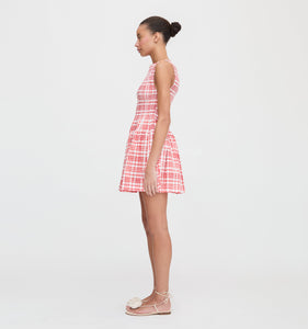 The Cosima Mini Nap Dress in Cherry Watercolor Gingham
