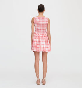 The Cosima Mini Nap Dress in Cherry Watercolor Gingham