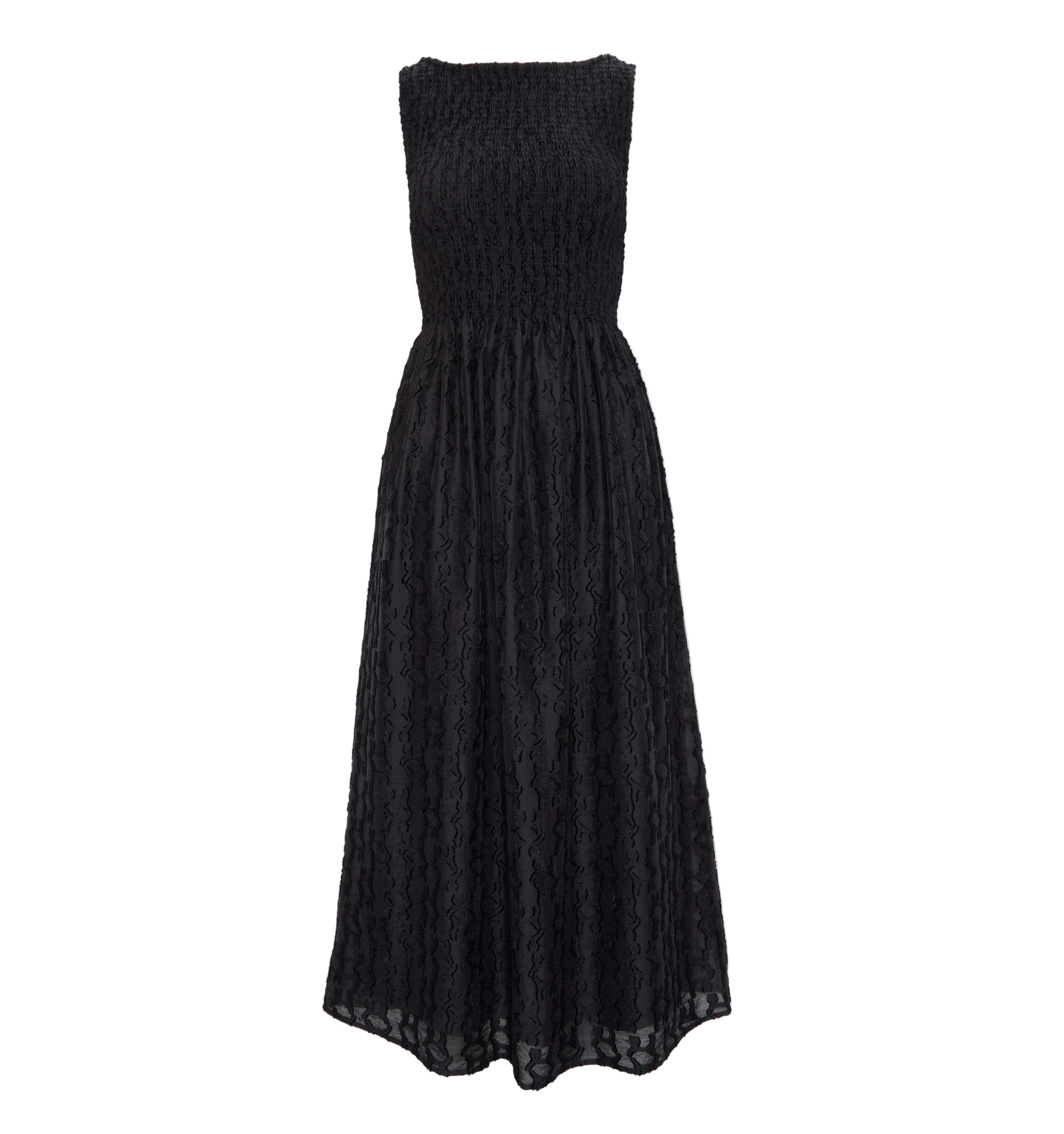 The Cosima Nap Dress in Black Fil Coupe