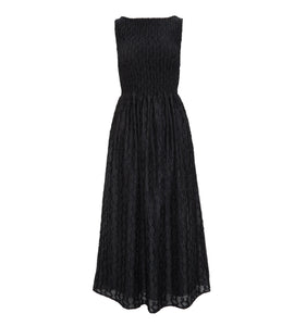 The Cosima Nap Dress in Black Fil Coupe
