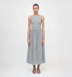 The Cosima Nap Dress in Black & Sand Gingham