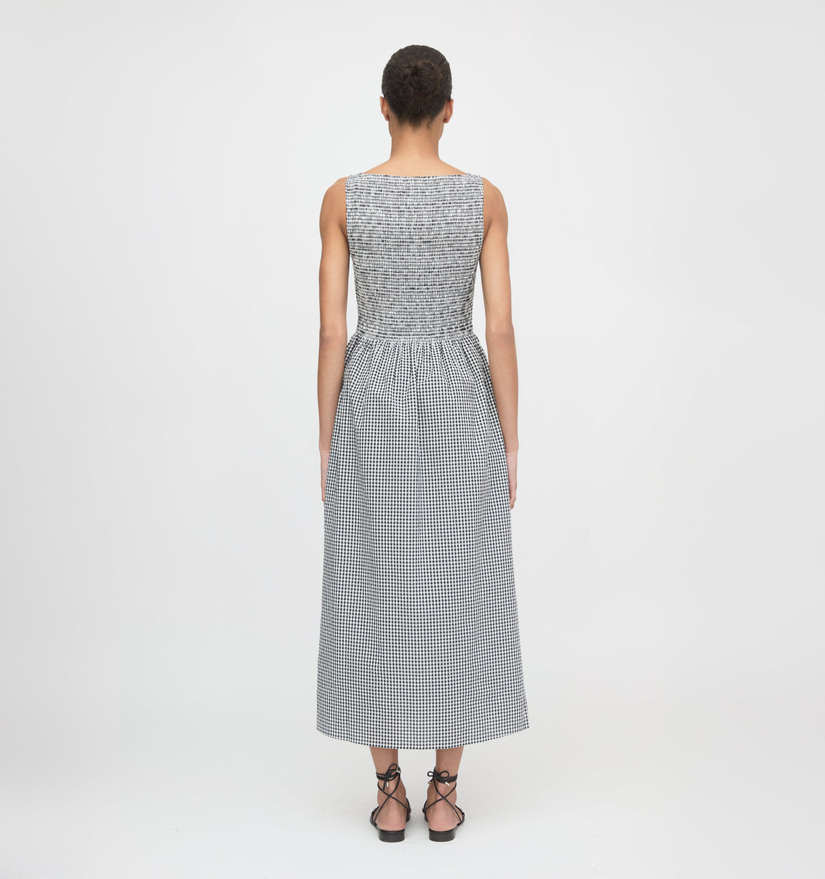 The Cosima Nap Dress in Black & Sand Gingham