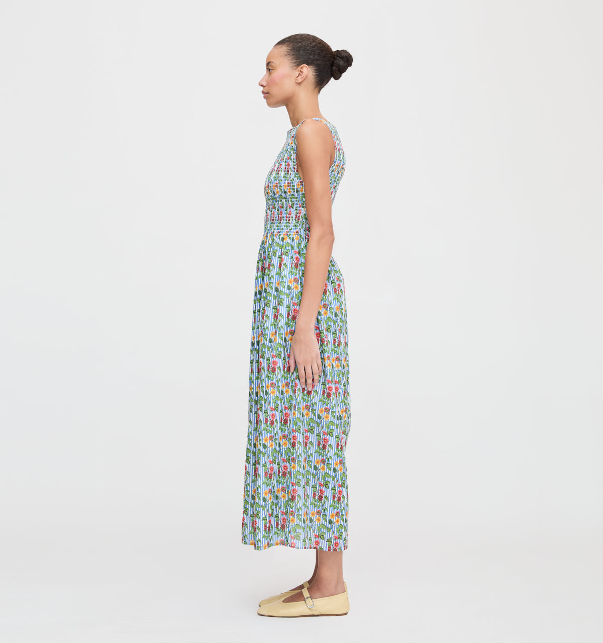 The Cosima Nap Dress in Geranium Stripe
