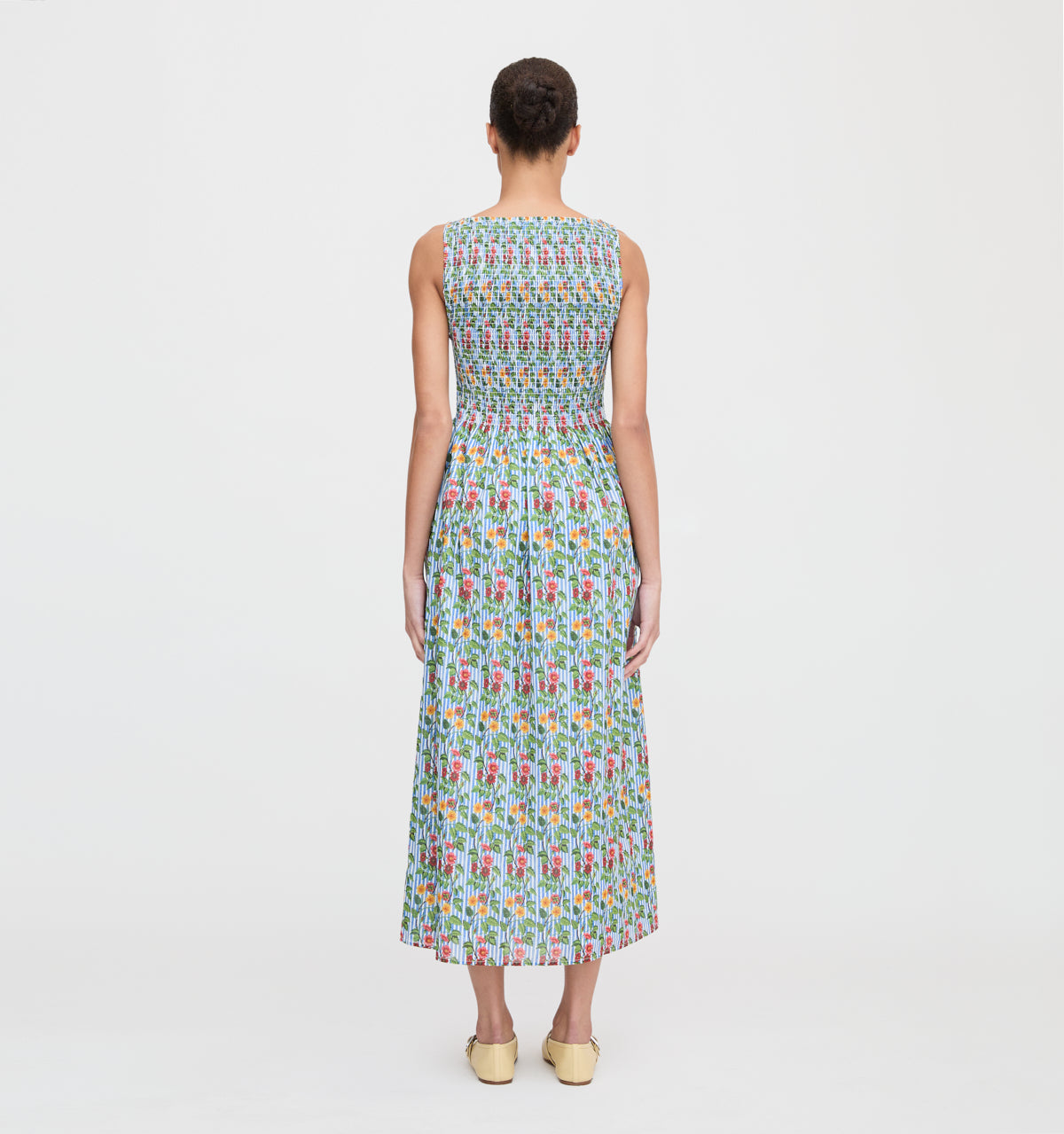 The Cosima Nap Dress in Geranium Stripe