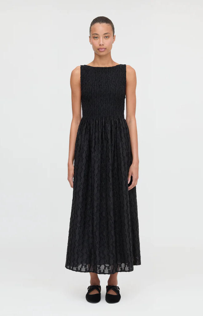 The Cosima Nap Dress in Black Fil Coupe