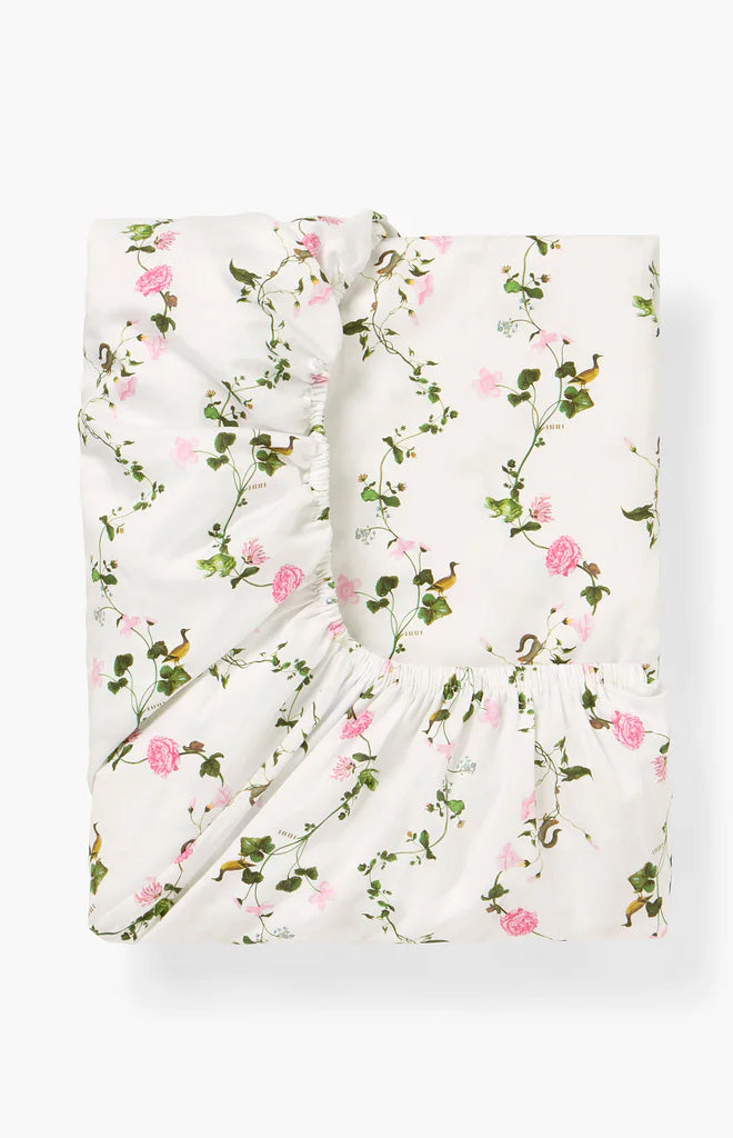 The Crib Sheet in Pink Pond Floral