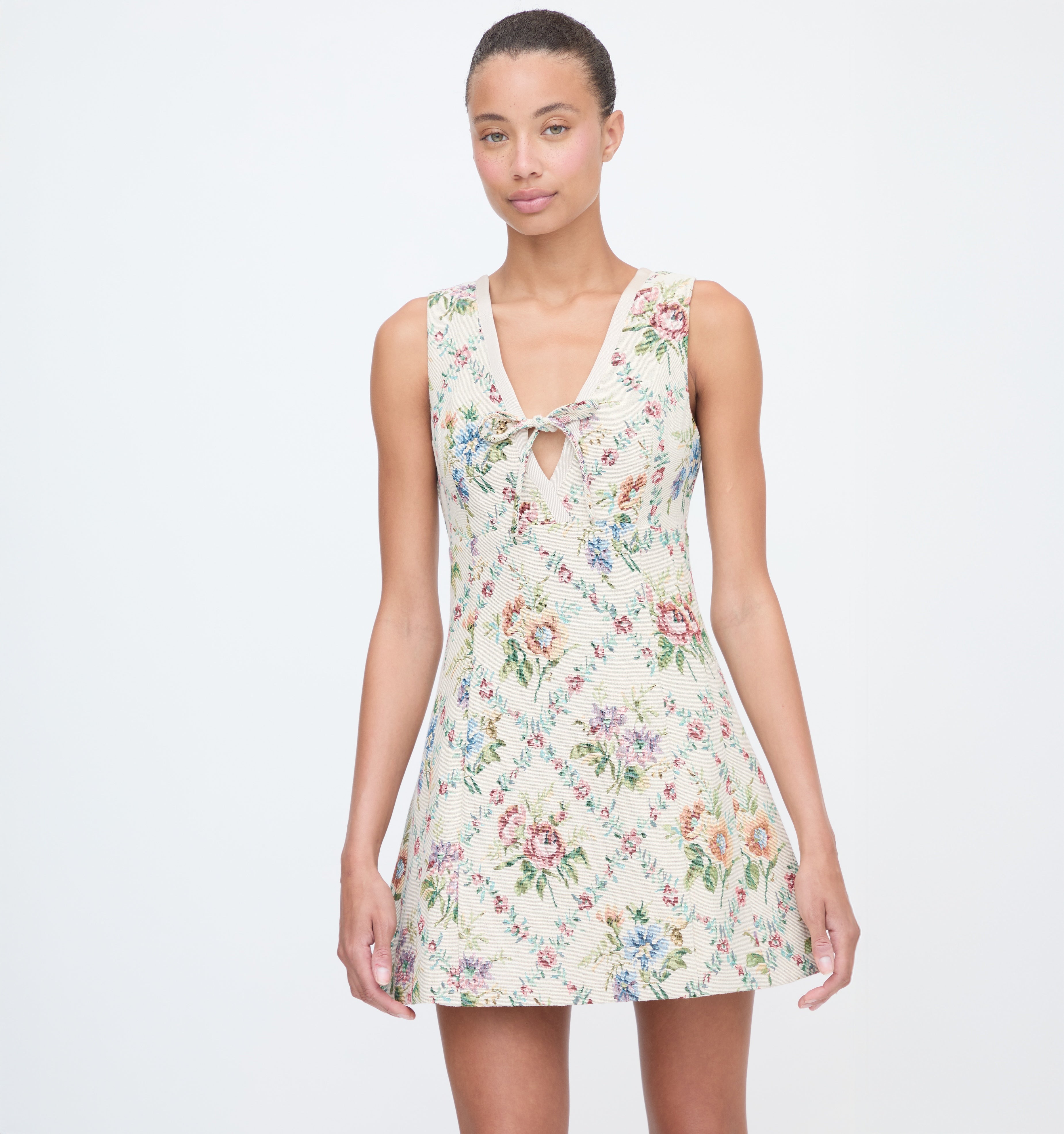 The Daria Dress in Tapestry Trellis Brocade