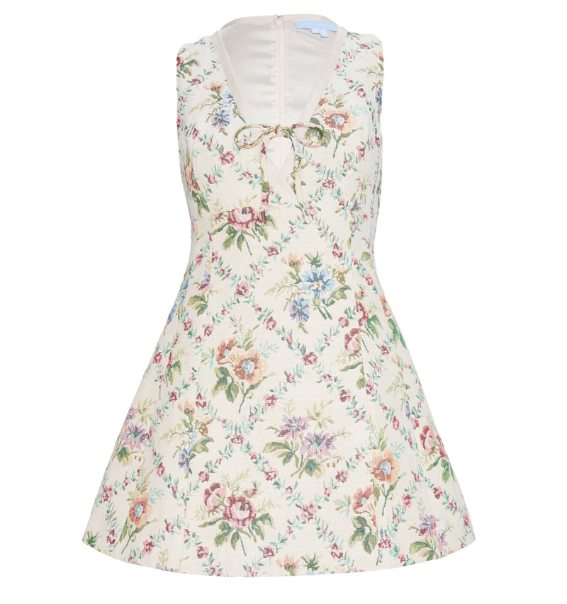 The Daria Dress in Tapestry Trellis Brocade
