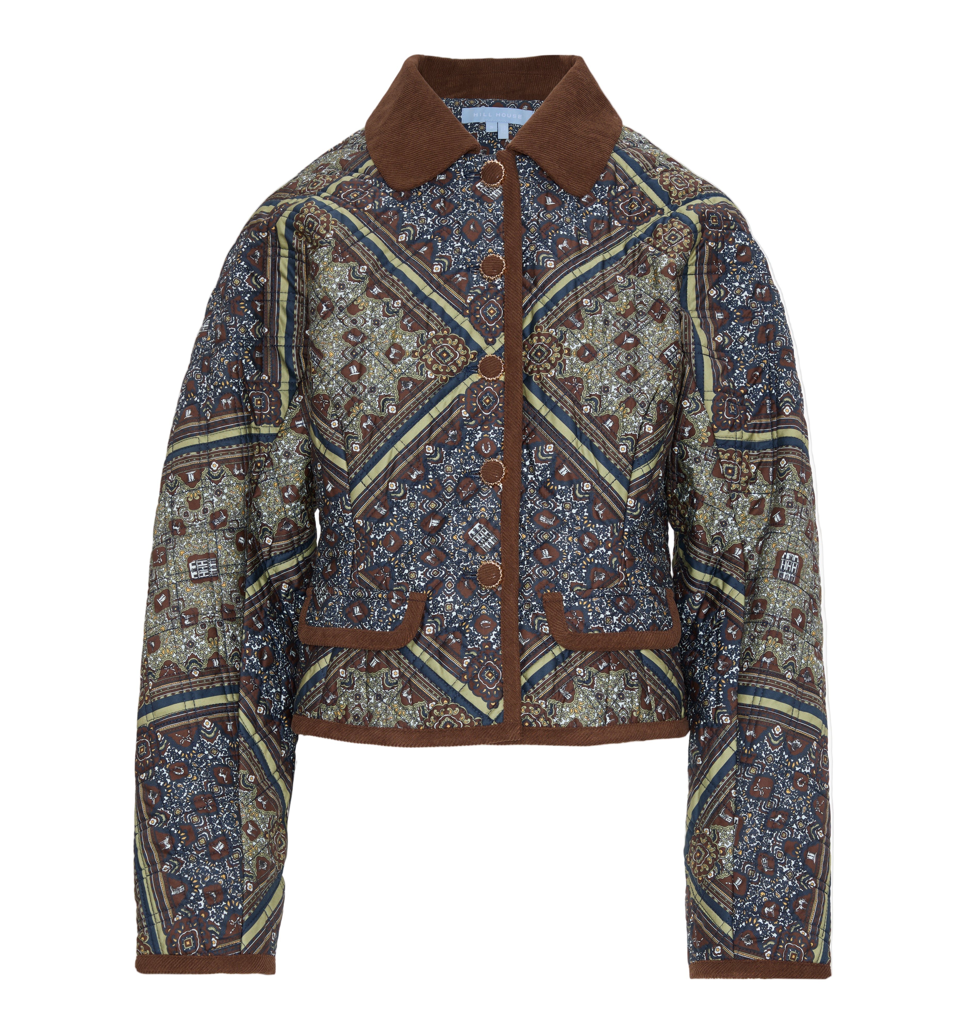 The Dax Jacket in Olive Equestrian Scarf