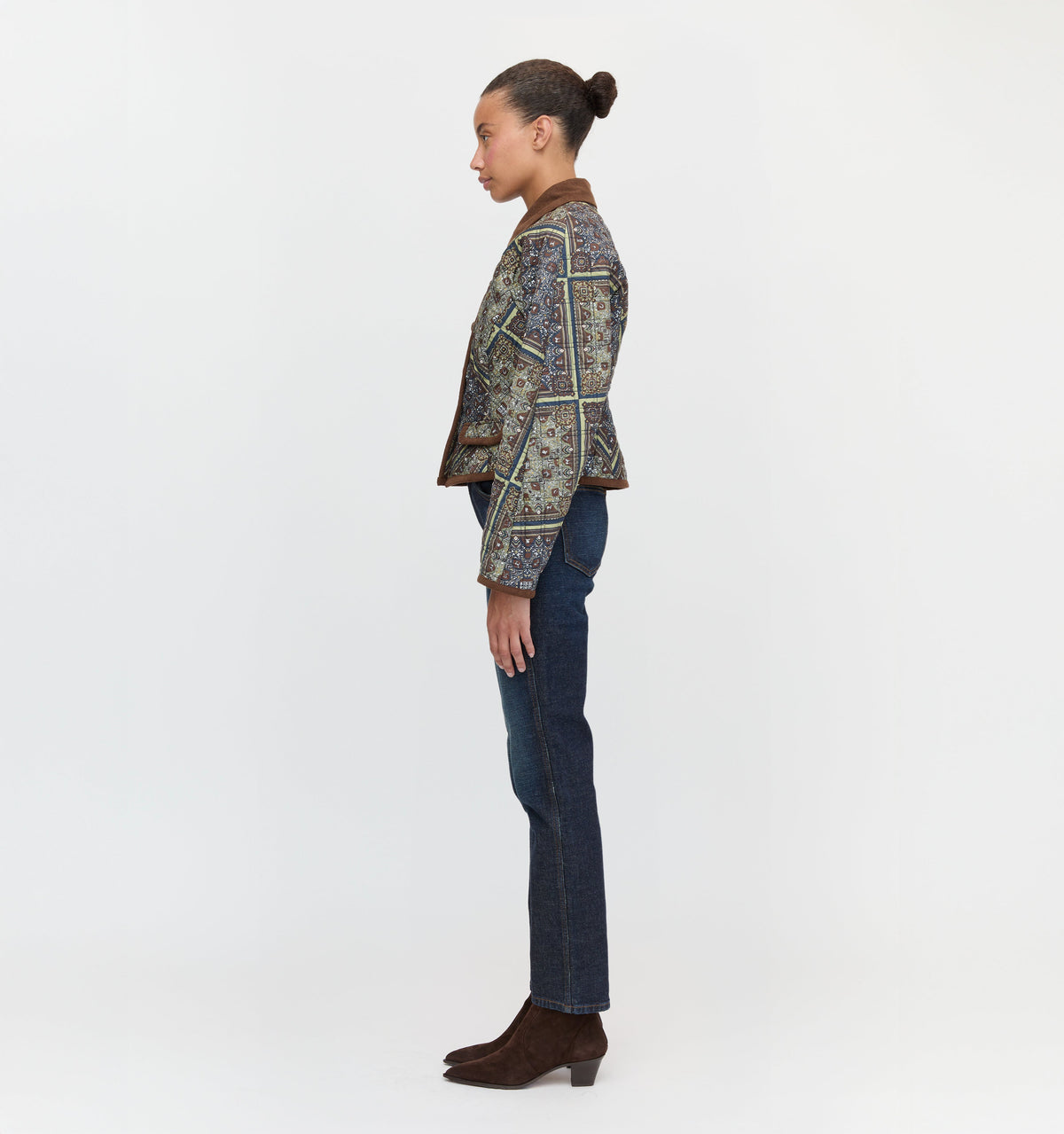 The Dax Jacket in Olive Equestrian Scarf