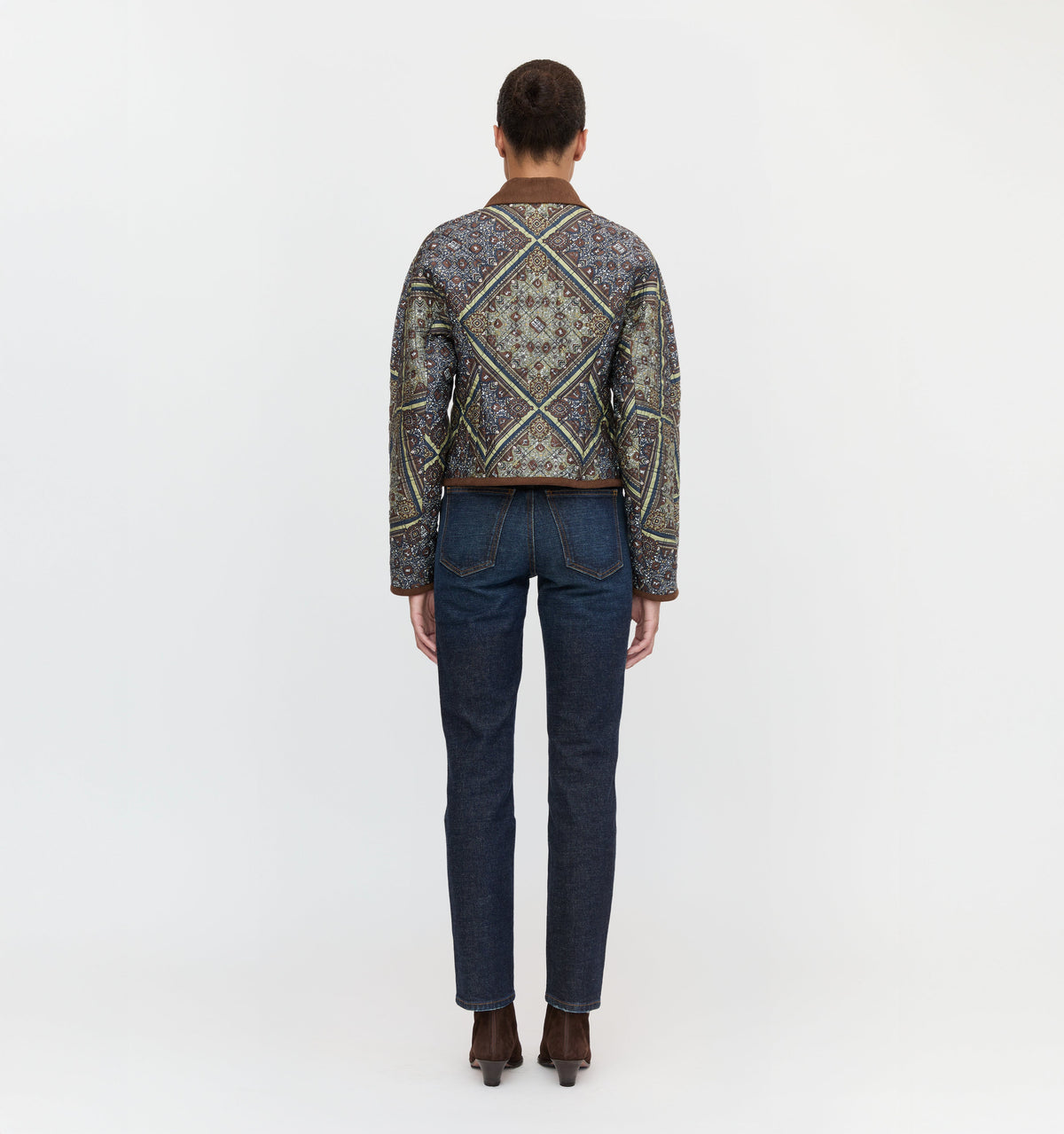 The Dax Jacket in Olive Equestrian Scarf