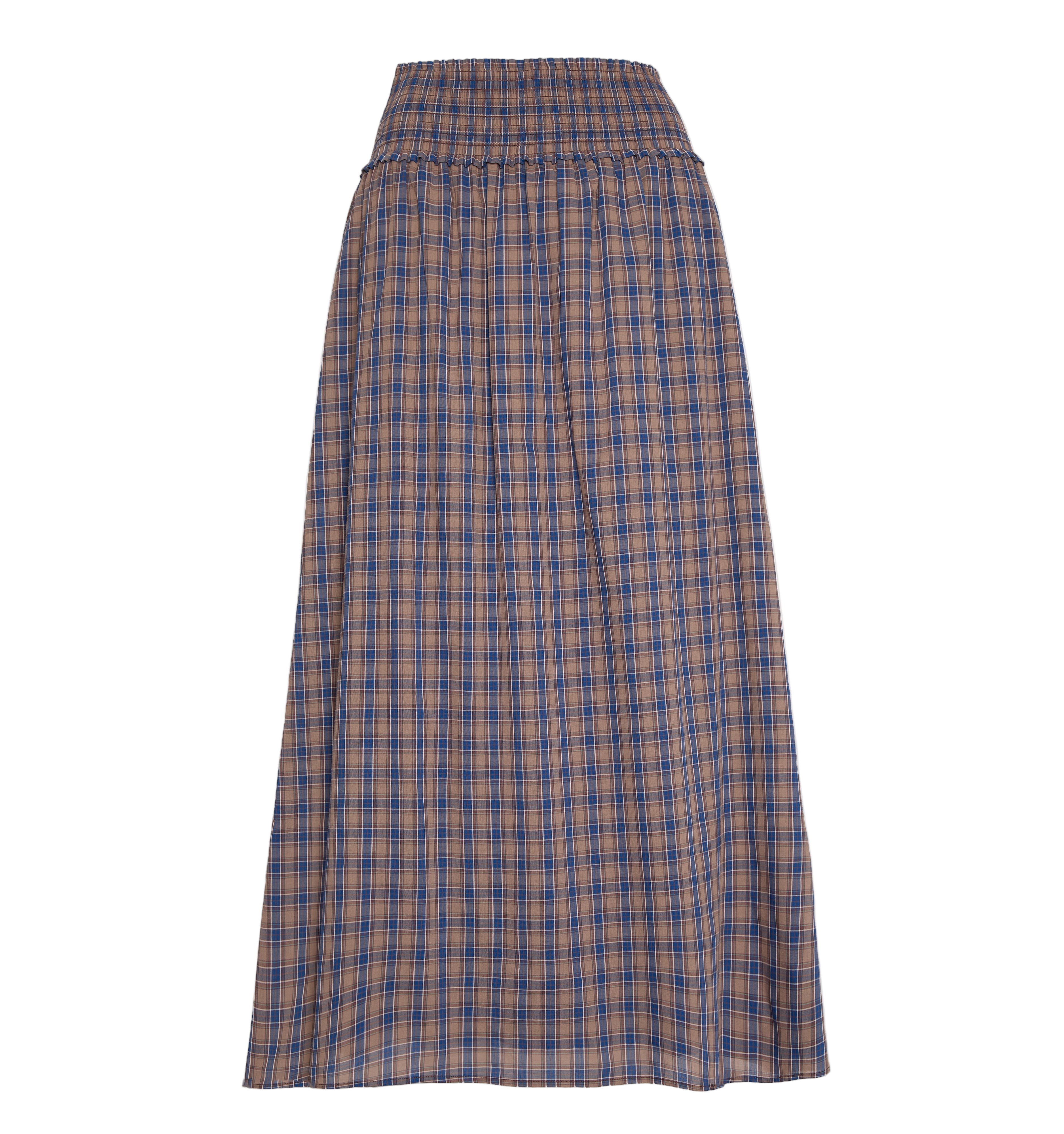 The Delphine Nap Skirt in Brown Spencer Plaid