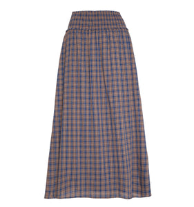 The Delphine Nap Skirt in Brown Spencer Plaid