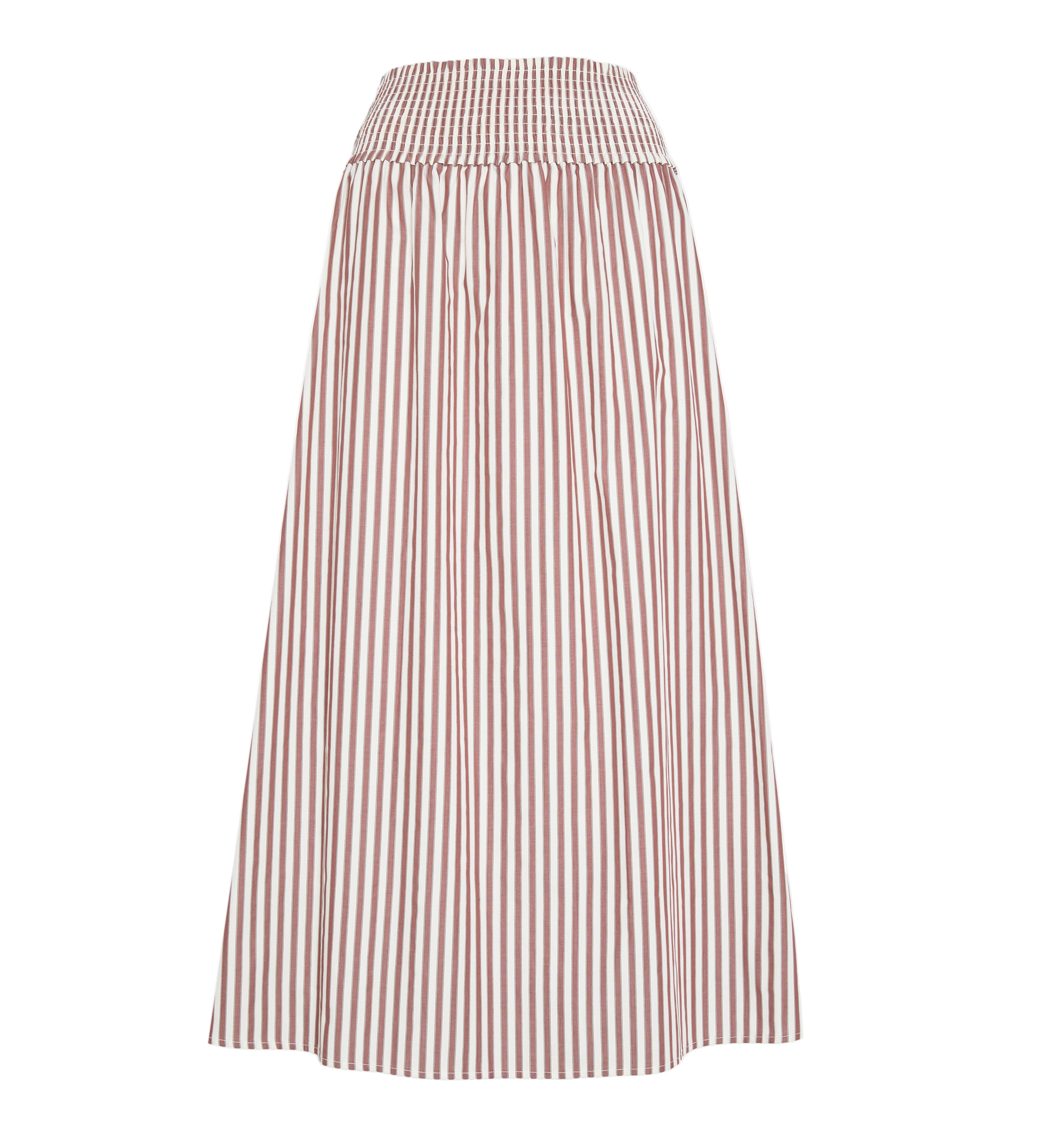 The Delphine Nap Skirt in Rust Stripe