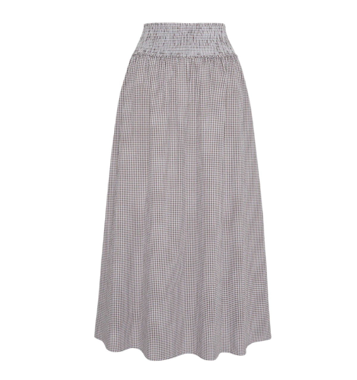 The Delphine Nap Skirt in Chocolate Gingham