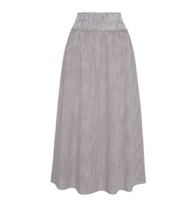 The Delphine Nap Skirt in Chocolate Gingham