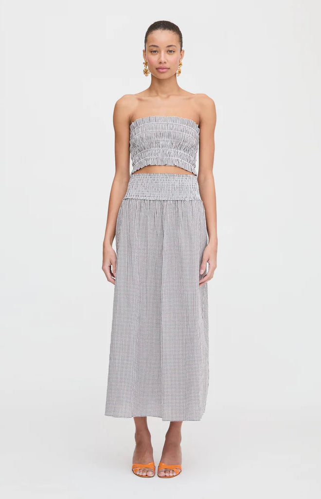 The Delphine Nap Skirt in Chocolate Gingham