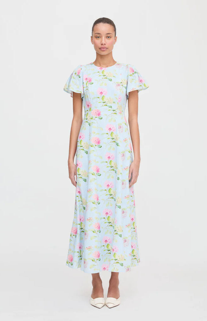 The Dominique Dress in Hydrangea Chintz