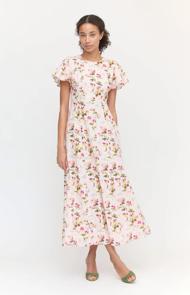 The Dominique Dress in Pink Bluebonnet