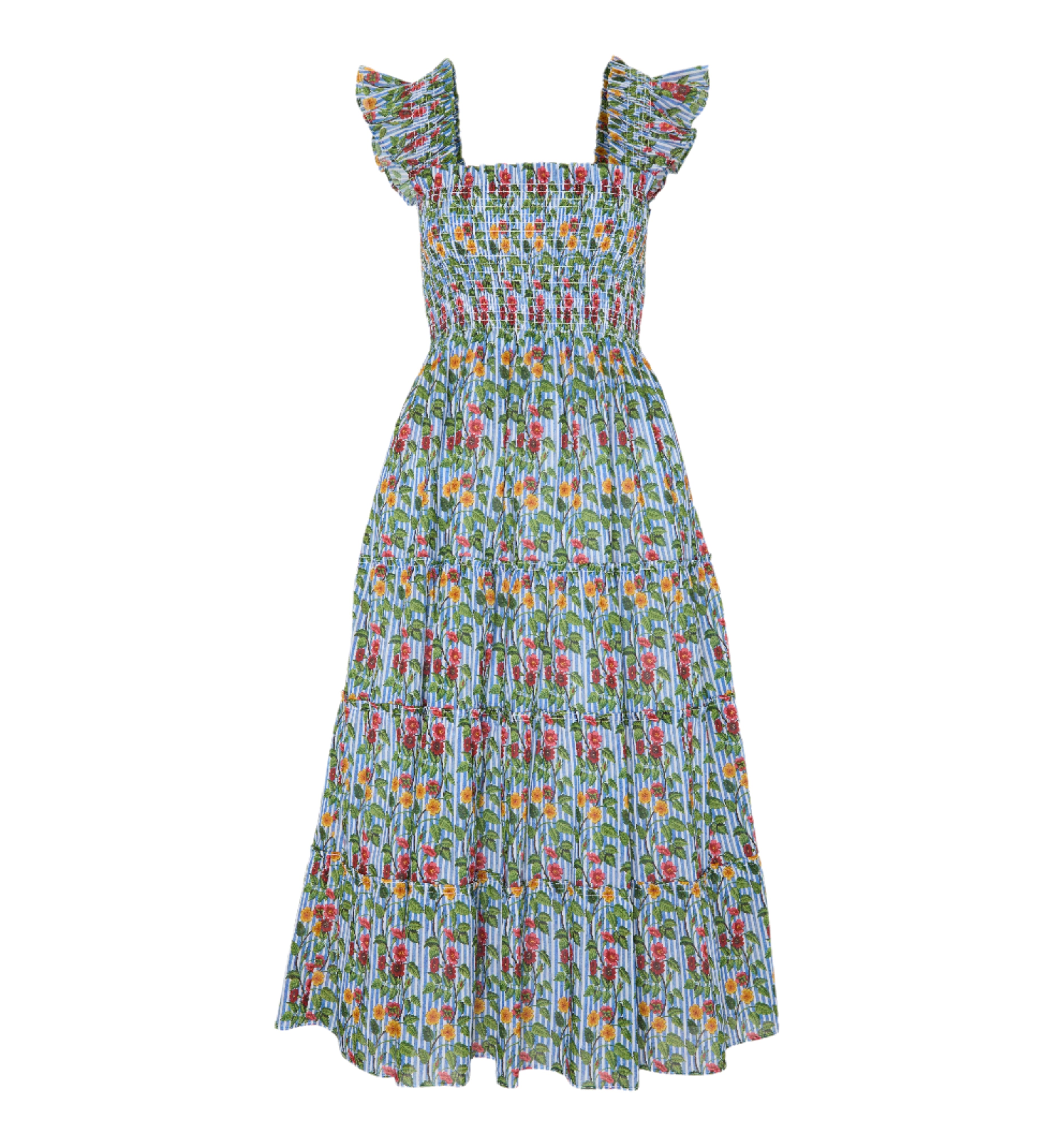The Ellie Nap Dress in Geranium Stripe