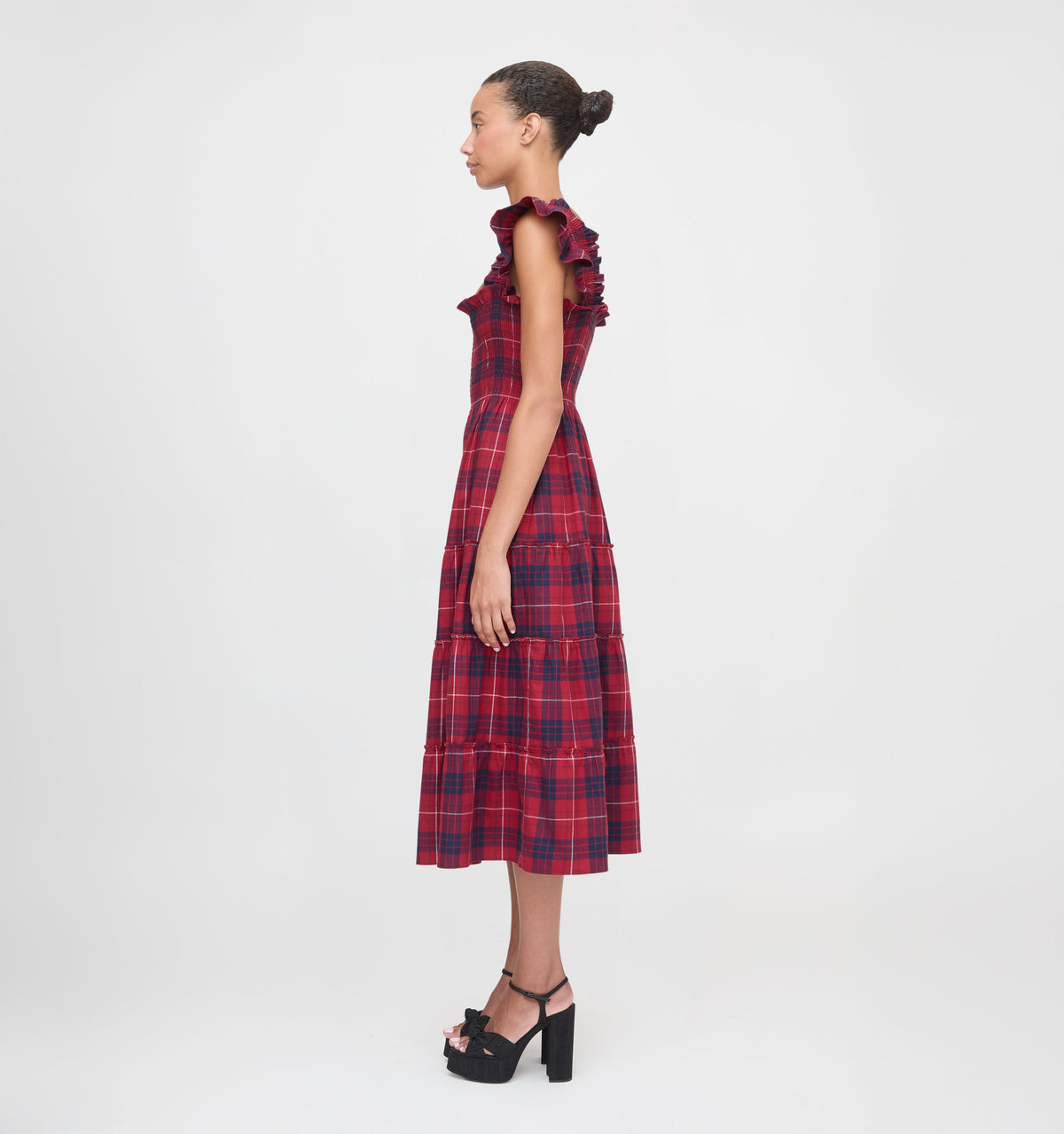 The Ellie Nap Dress in Cherry Tartan