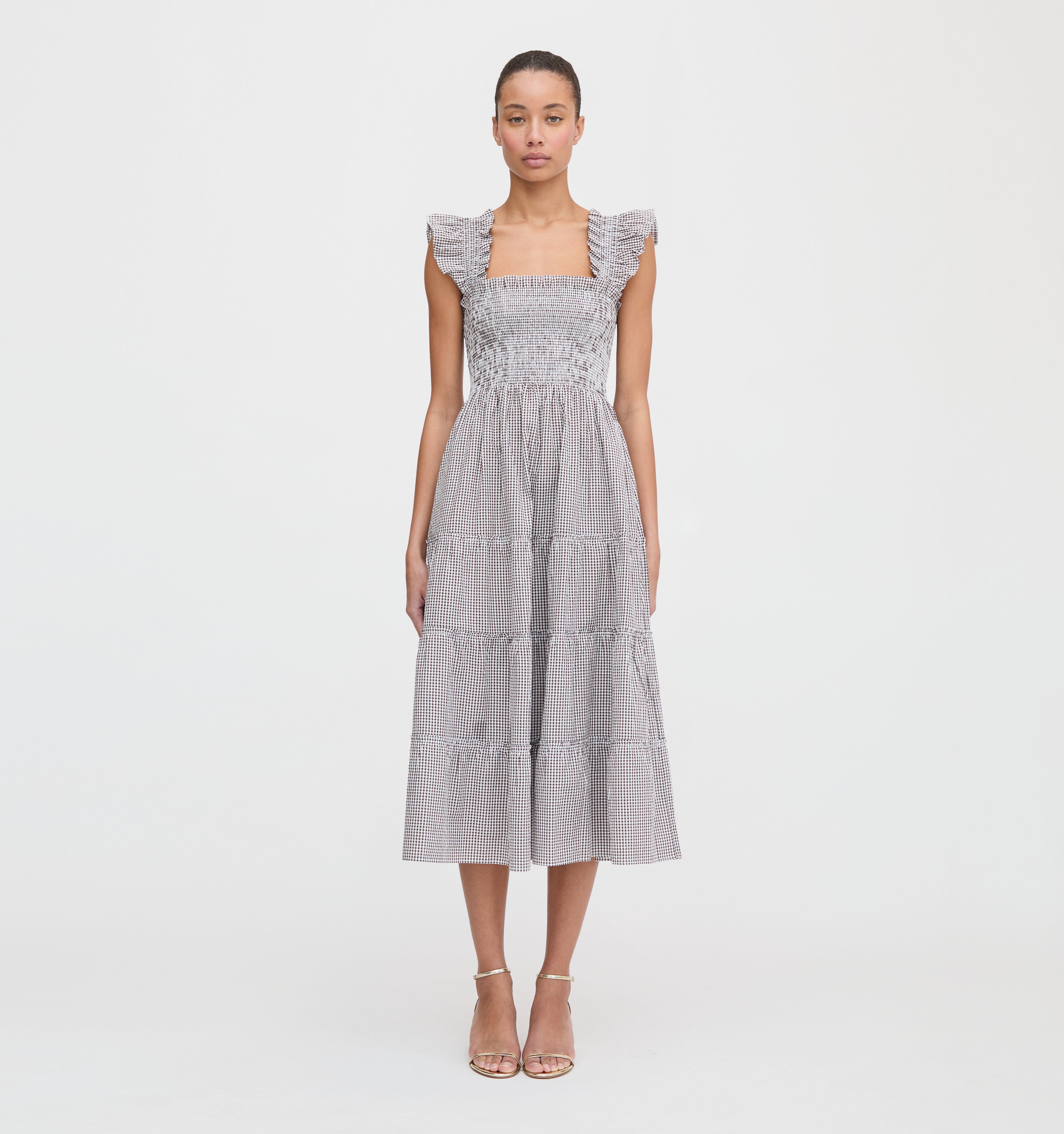 The Ellie Nap Dress in Chocolate Gingham