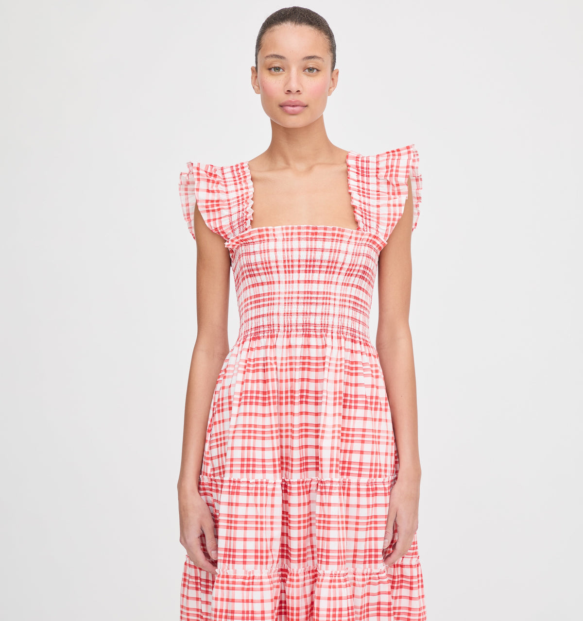 The Ellie Nap Dress in Cherry Watercolor Gingham