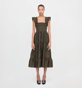 The Ellie Nap Dress in Metallic Brocade