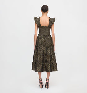 The Ellie Nap Dress in Metallic Brocade