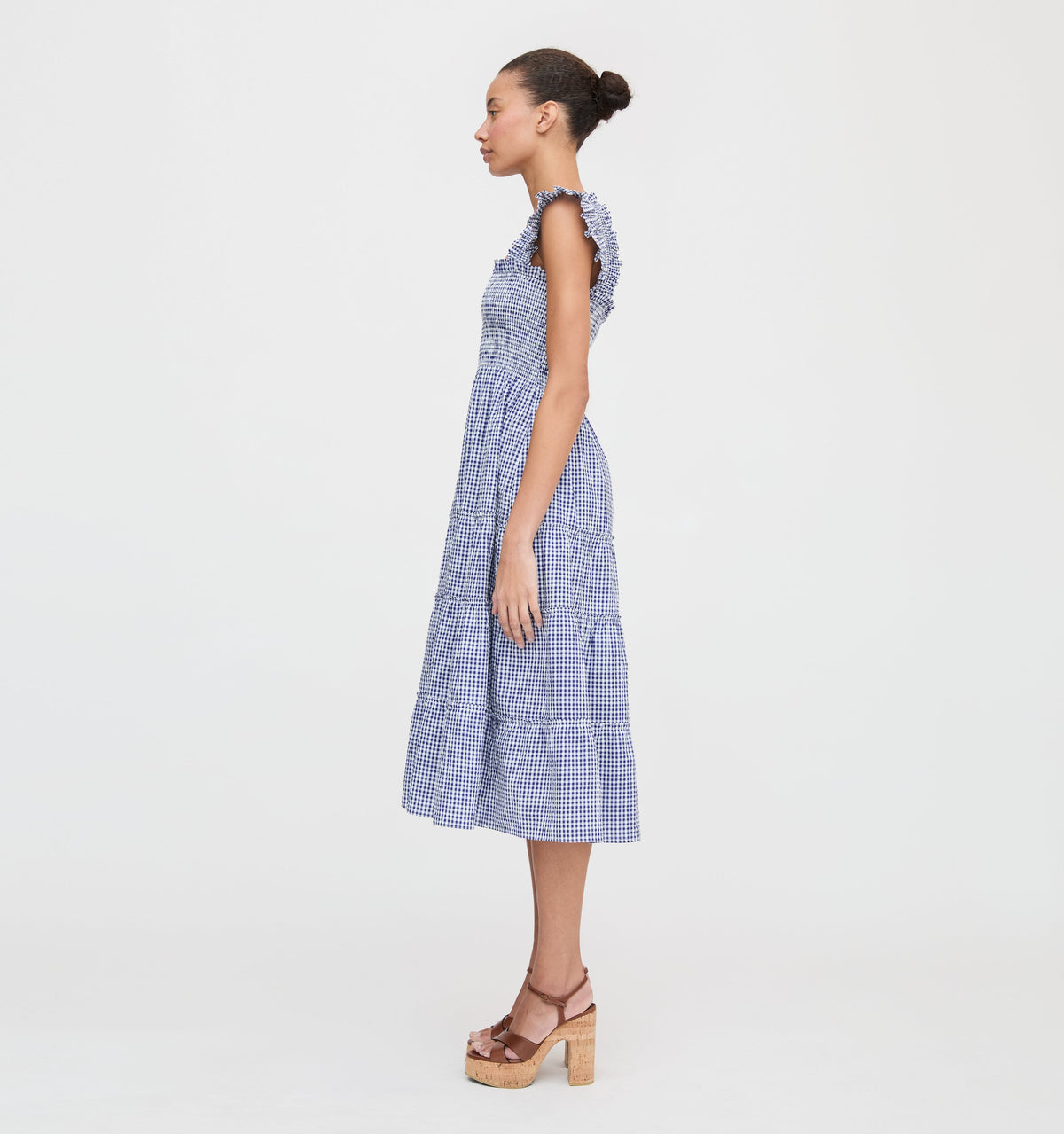 The Ellie Nap Dress in Navy Gingham