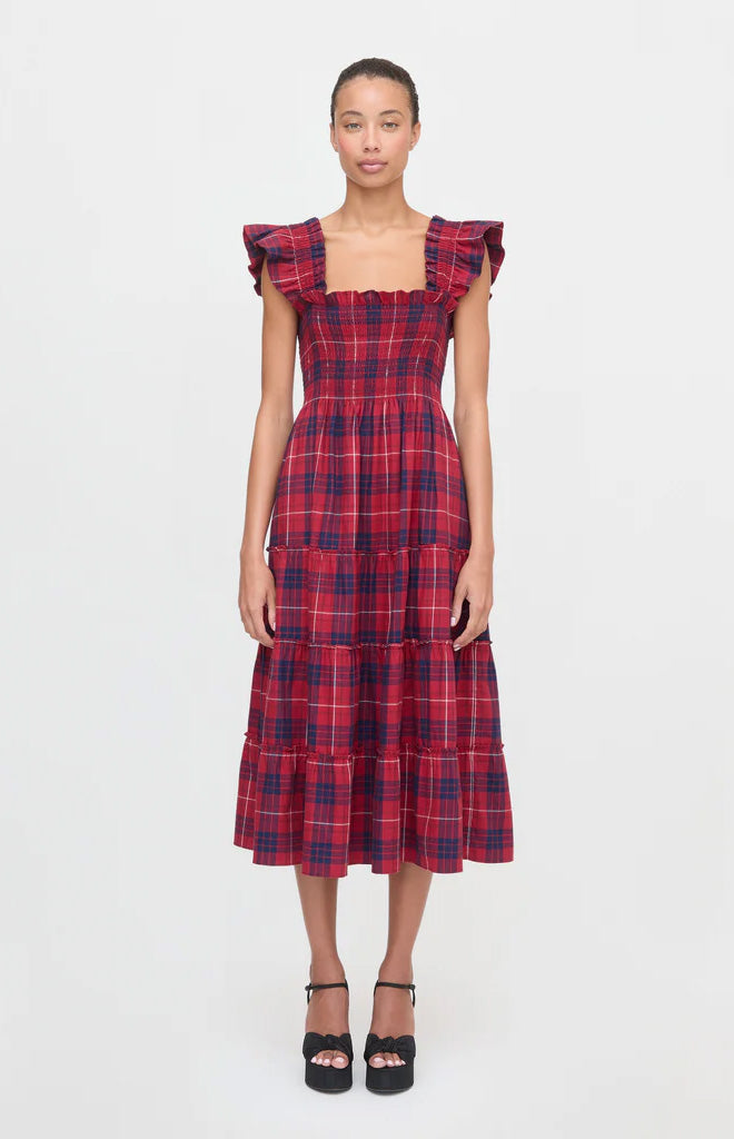 The Ellie Nap Dress in Cherry Tartan