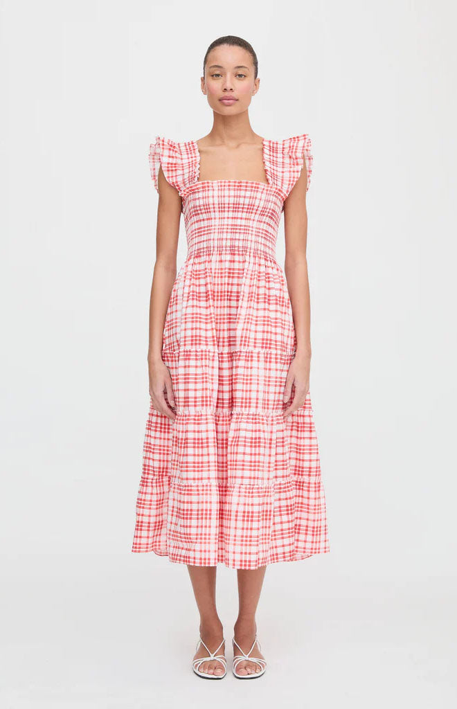The Ellie Nap Dress in Cherry Watercolor Gingham