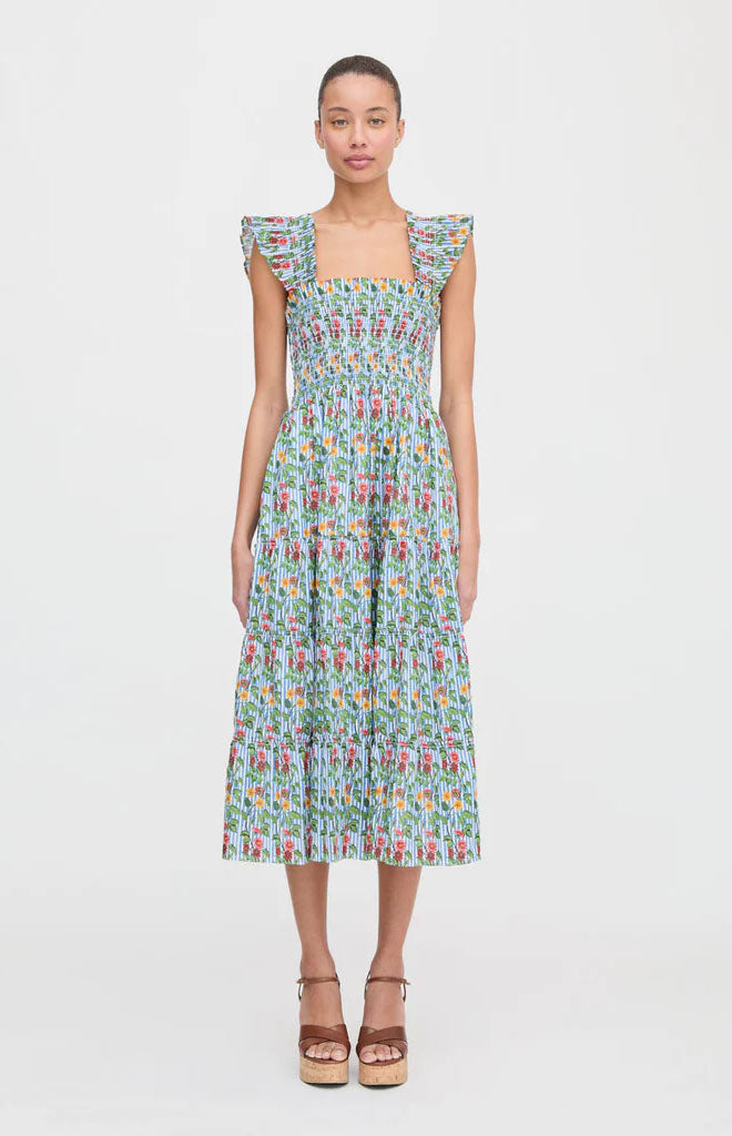The Ellie Nap Dress in Geranium Stripe