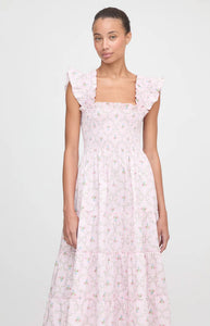 The Ellie Nap Dress in Light Pink Trellis